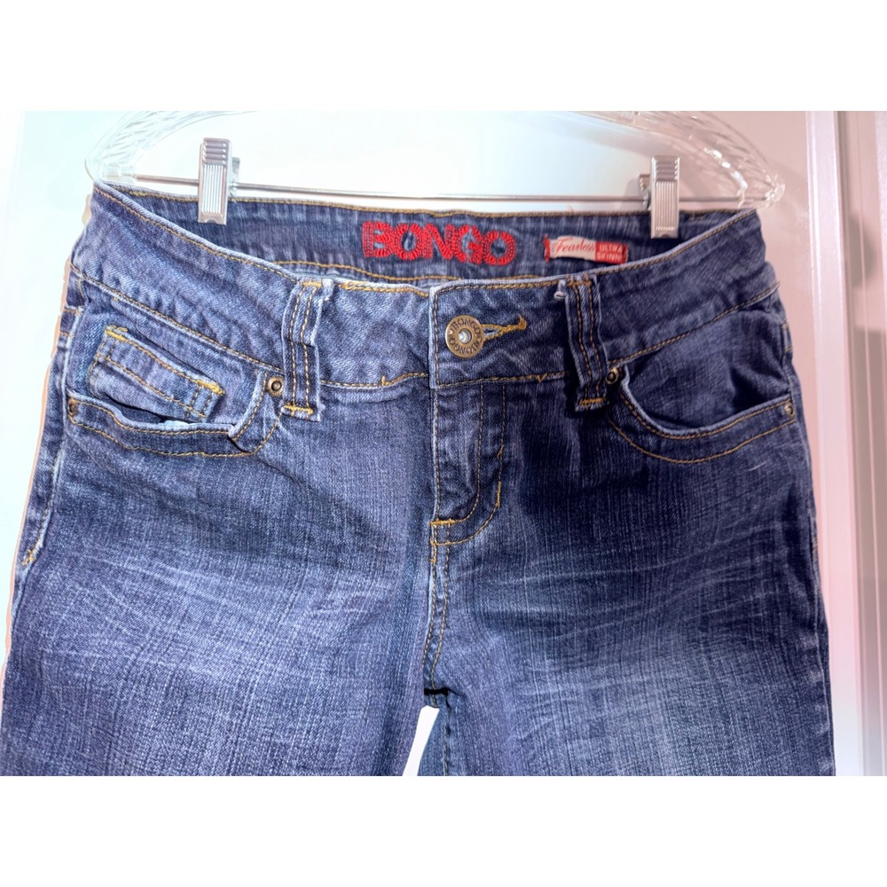 Bongo Women's 32X28 Girls Juniors Ultra Skinny Jeans Blue Wash Denim‎